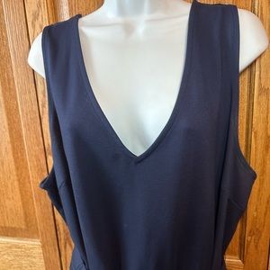 PopSugar Navy Cropped Jumpsuit Size XXL